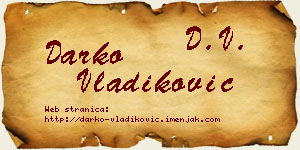 Darko Vladiković vizit kartica